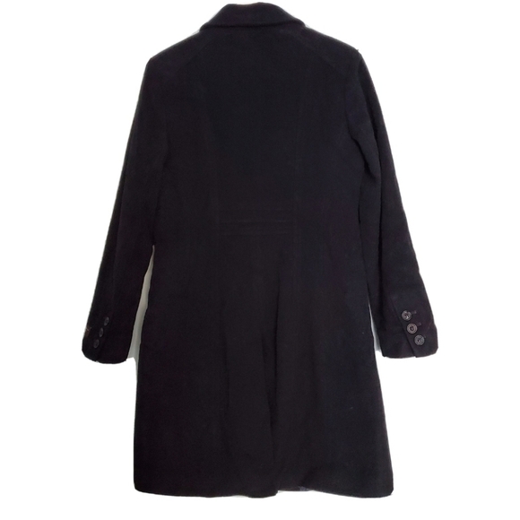 NEW Anne Klein Black Cashmere Blend Pea Coat - Picture 4 of 7